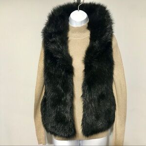 Jack by BB Dakota Black Faux Fur Vest